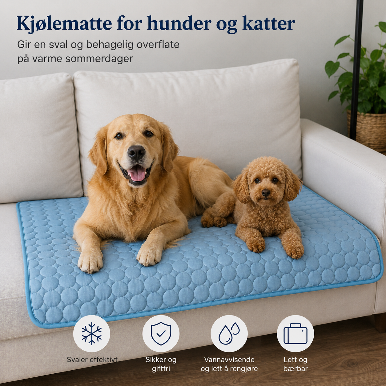 Kjølematte for varme sommerdager- til hund og Katt