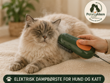 Dampbørste for Hund og Katt – Selvrensende Massasjebørste